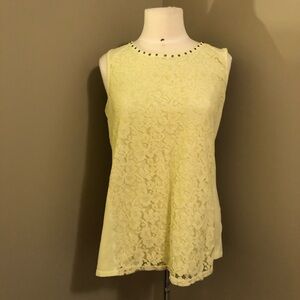 Monari Tank Top Lace Detail Front Size 12
